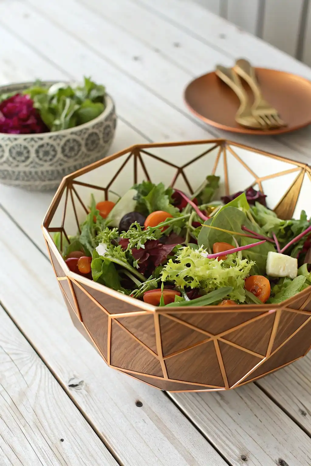 Geometric Accent Bowl