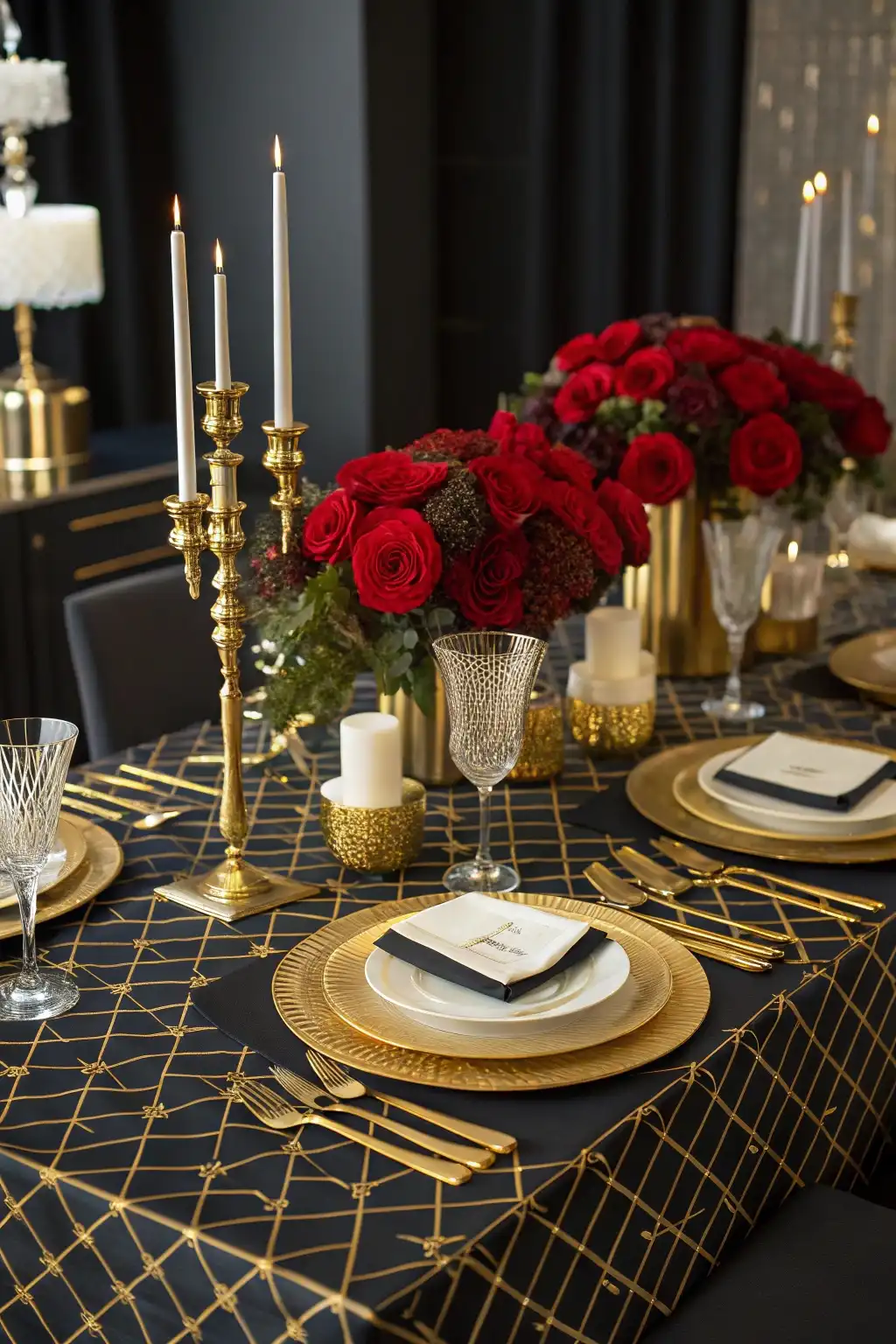 Gilded Glamour: A Black and Gold Affair