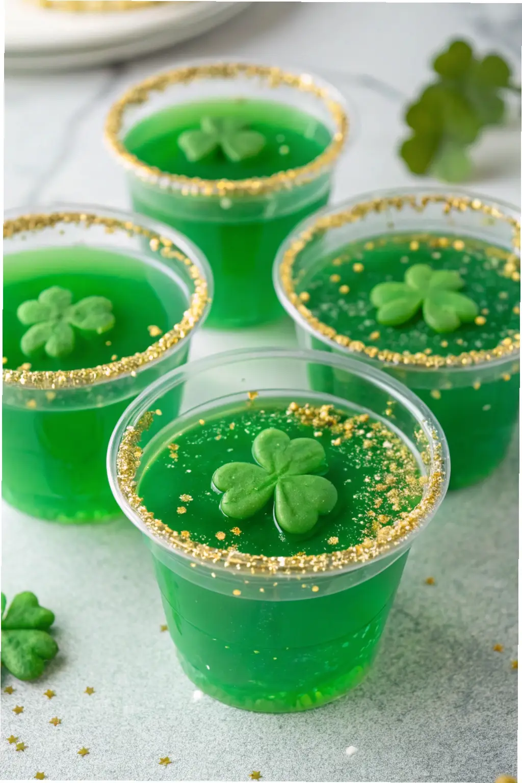 Golden Shamrock Jello Shots