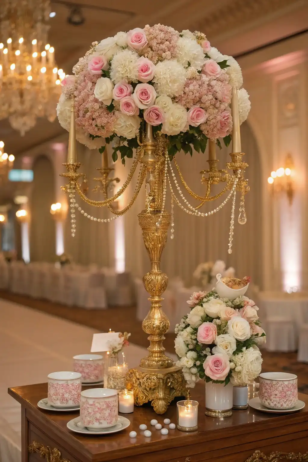 Grand Rococo Floral Candelabra