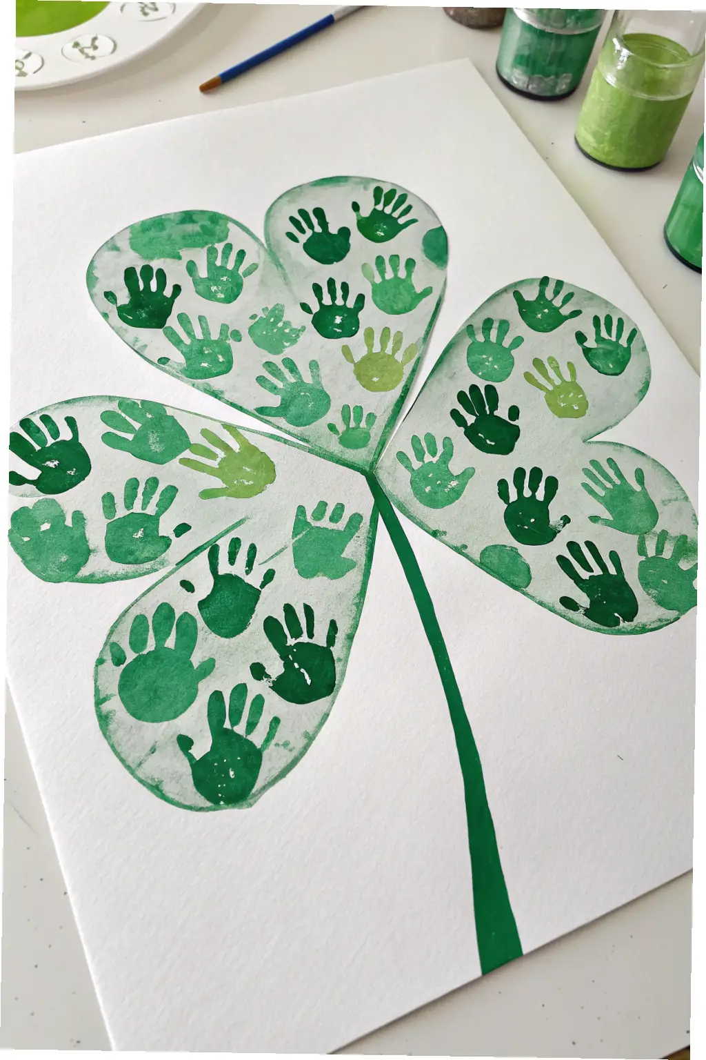Handprint Shamrock Art