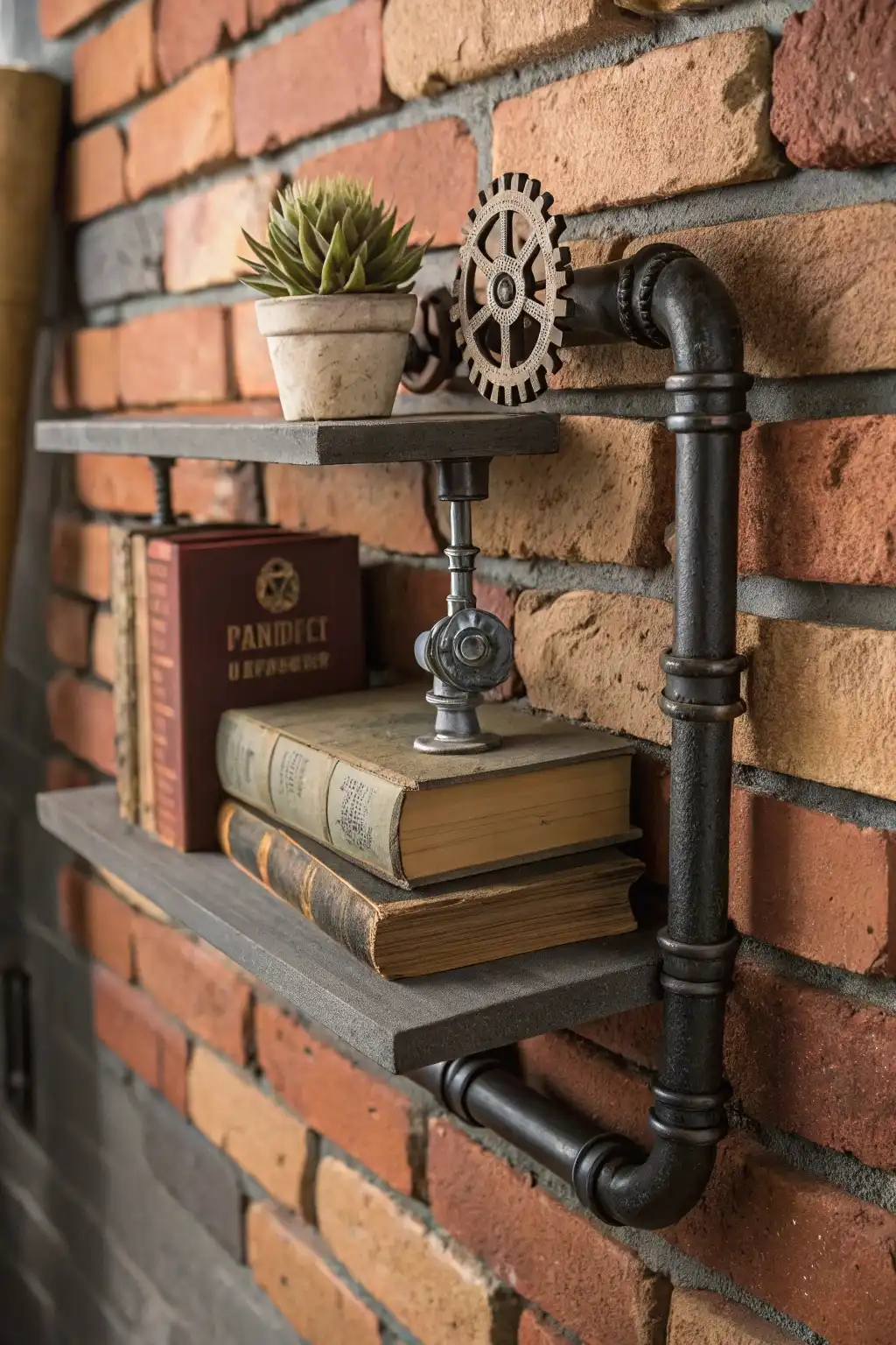 Industrial Pipe Shelf