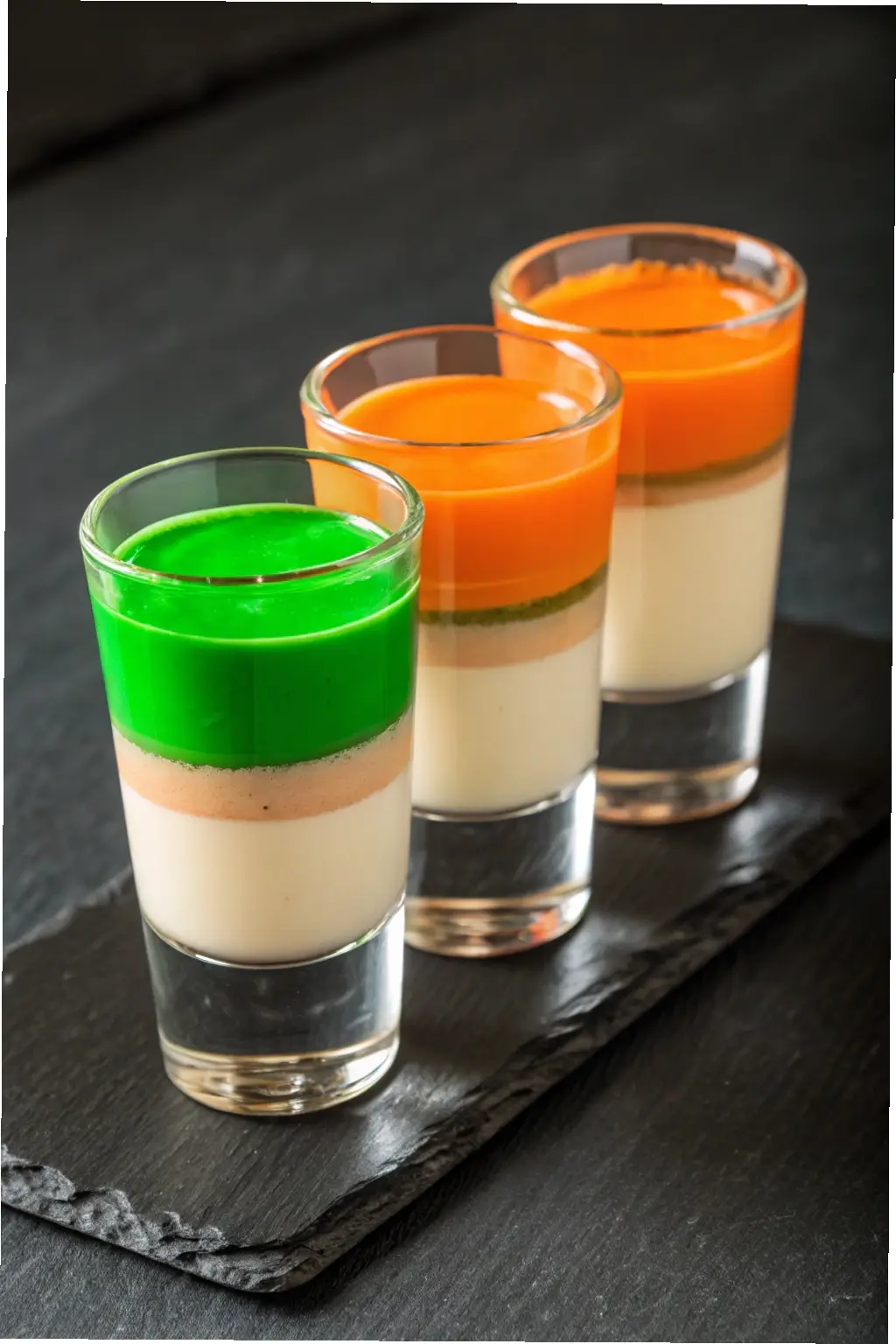 Irish Flag Dessert Shooters