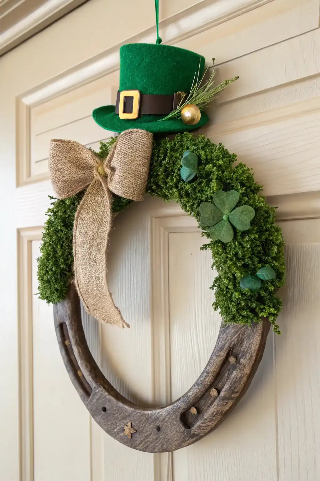 Lucky Horseshoe Clover Wreath