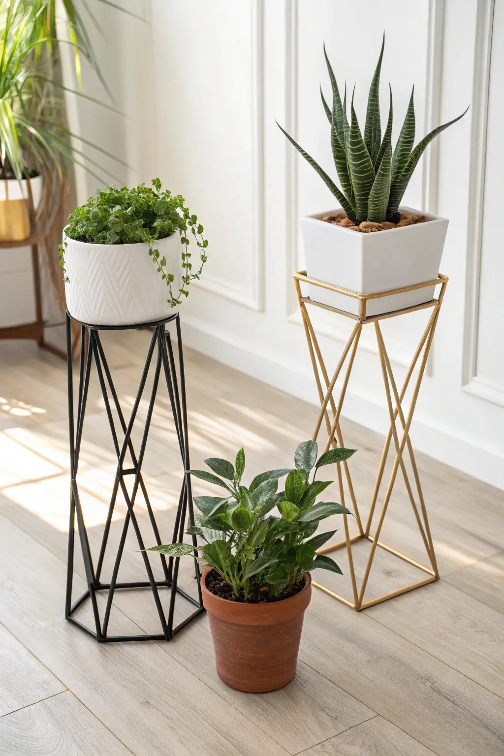 Modern Geometric Planter Stands