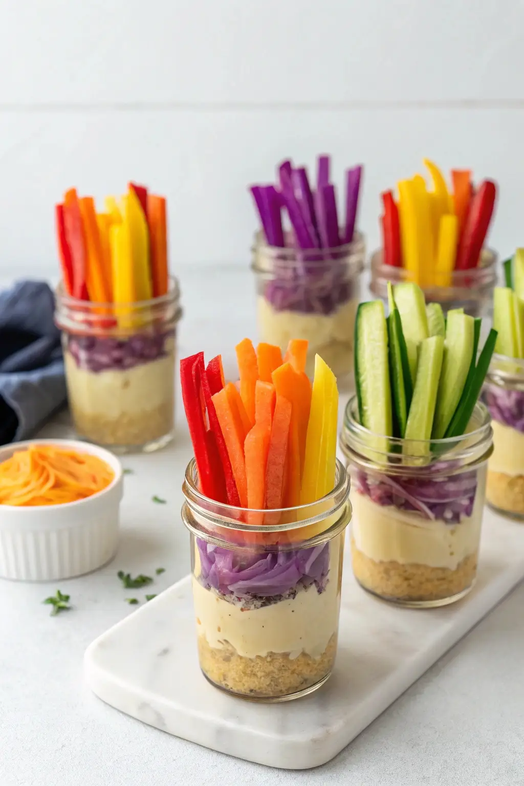 Rainbow Veggie "Pot of Gold" Cups