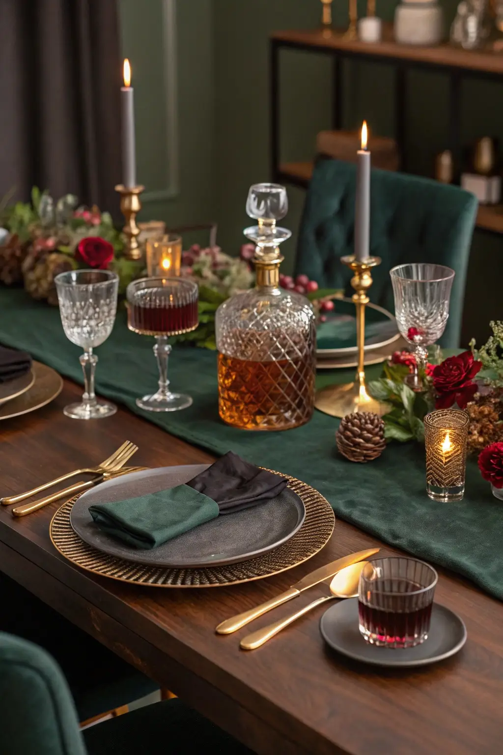 Rich Emerald and Gold Opulence