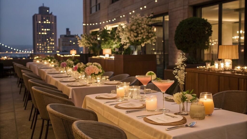 Stylish Dinner Party Tables capes Perfect for Cocktails
