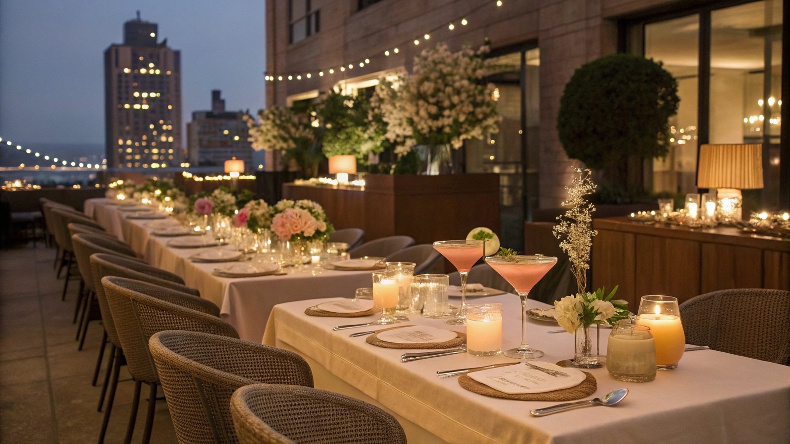 Stylish Dinner Party Tables capes Perfect for Cocktails