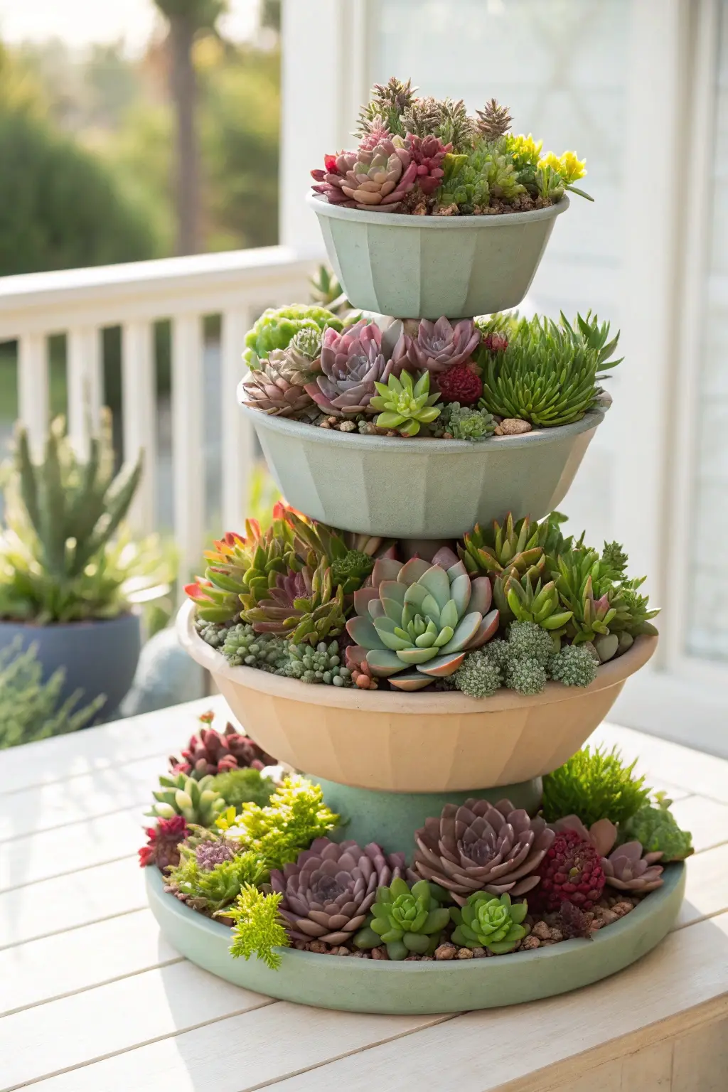 Tiered Succulent Garden