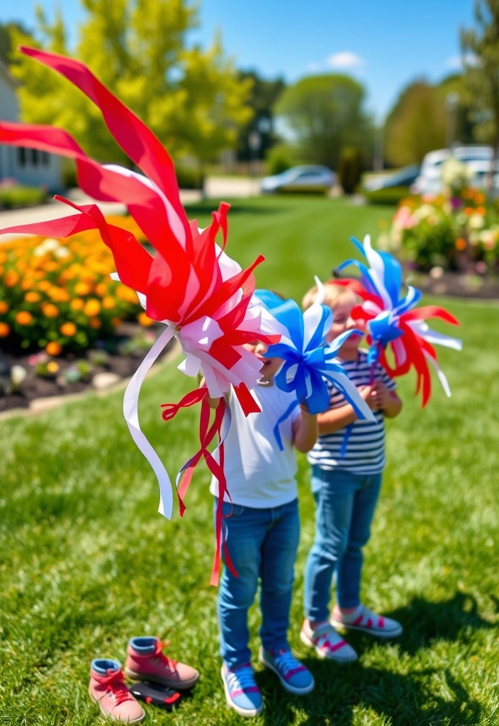 12 Fun Memorial Day Crafts for Kids That Will Keep Them Entertained (You’ll Love #6!) - 1. Patriotic Wind Socks