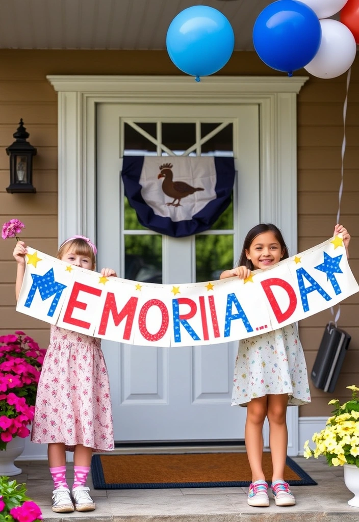 12 Fun Memorial Day Crafts for Kids That Will Keep Them Entertained (You’ll Love #6!) - 9. Memorial Day Banners