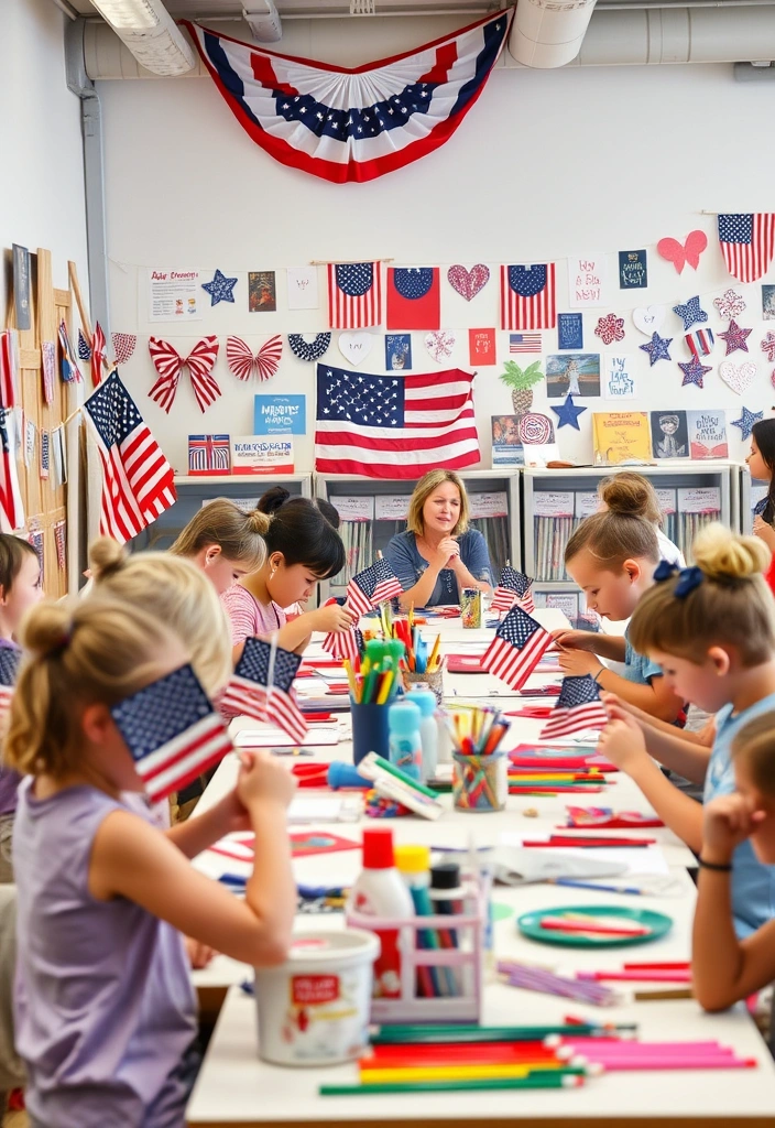 14 Creative Ways to Display American Flags This Memorial Day (You'll Love #6!) - 13. Flag-themed Crafts for Kids