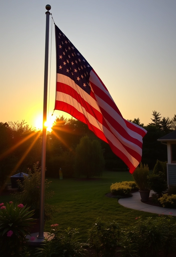 14 Creative Ways to Display American Flags This Memorial Day (You'll Love #6!) - 14. Outdoor Flag Displays