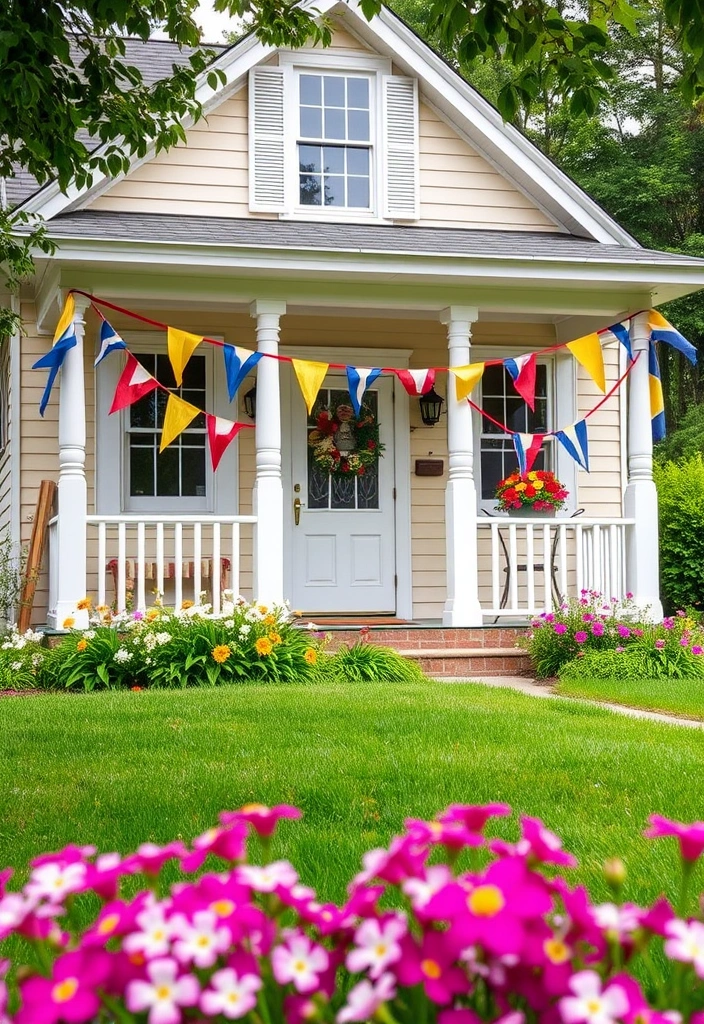 14 Creative Ways to Display American Flags This Memorial Day (You'll Love #6!) - 2. Flag Bunting