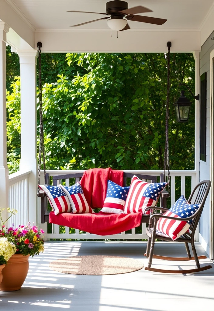 14 Creative Ways to Display American Flags This Memorial Day (You'll Love #6!) - 5. American Flag Pillows