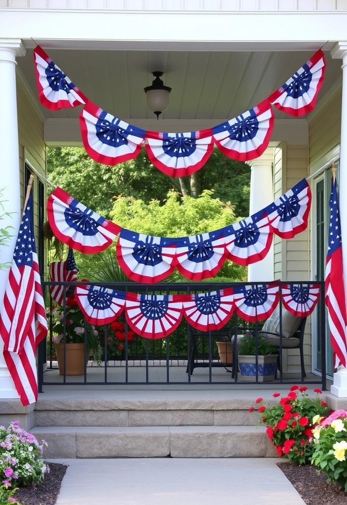 14 Creative Ways to Display American Flags This Memorial Day (You'll Love #6!) - 7. American Flag Banners