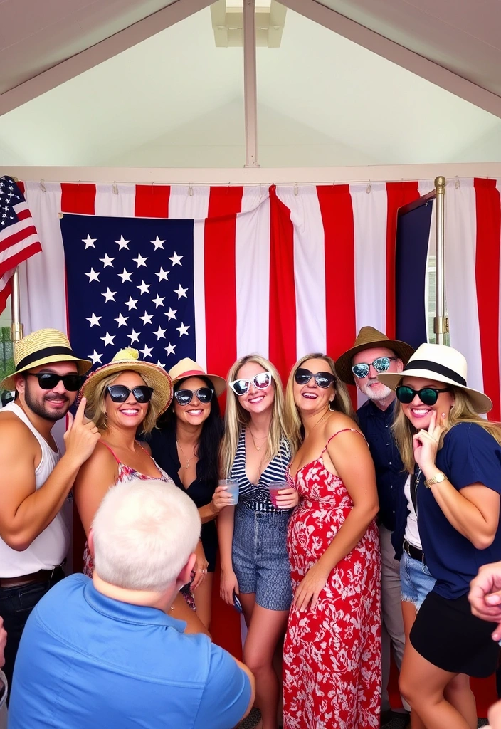 15 Festive Memorial Day BBQ Decoration Ideas to Wow Your Friends (Especially #8!) - 12. Memorial Day Photo Booth