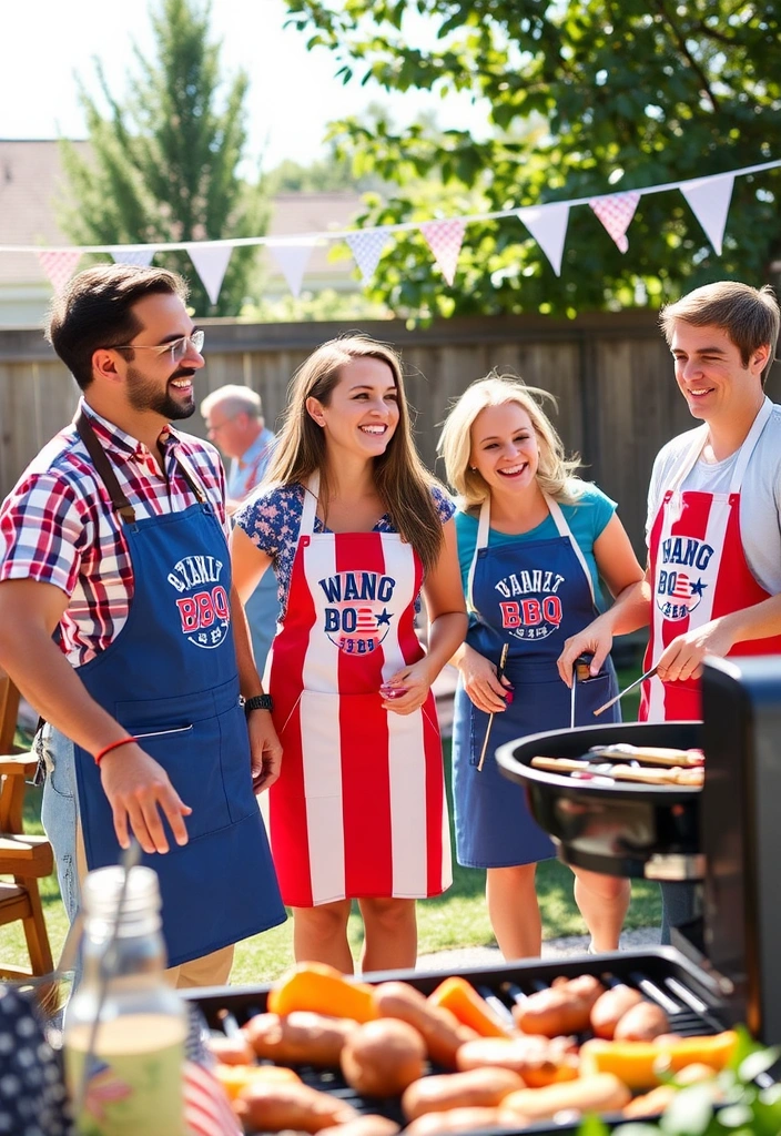 15 Festive Memorial Day BBQ Decoration Ideas to Wow Your Friends (Especially #8!) - 15. Personalized BBQ Aprons