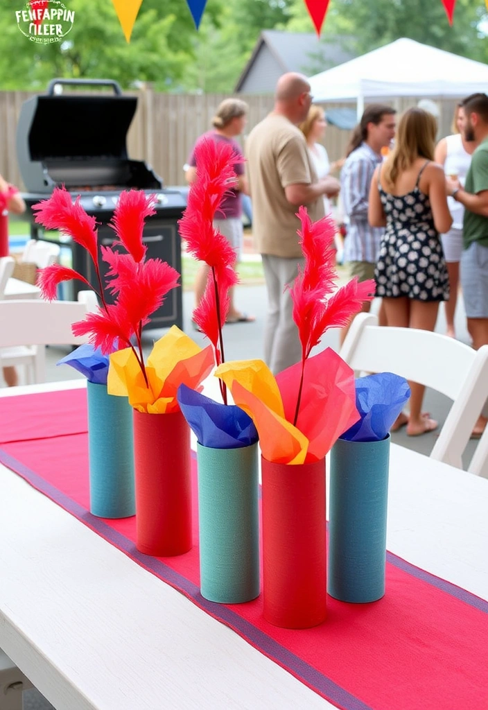 15 Festive Memorial Day BBQ Decoration Ideas to Wow Your Friends (Especially #8!) - 2. DIY Firecracker Centerpieces