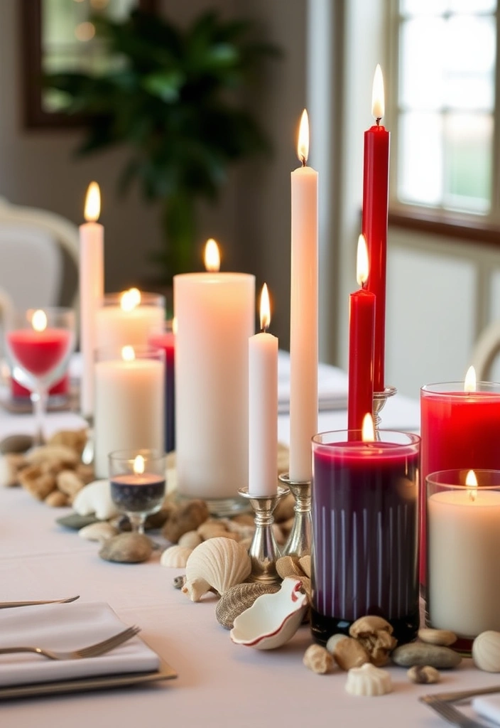 15 Gorgeous Memorial Day Table Decor Ideas That Will Wow Your Guests! - 15. Scented Candle Glow