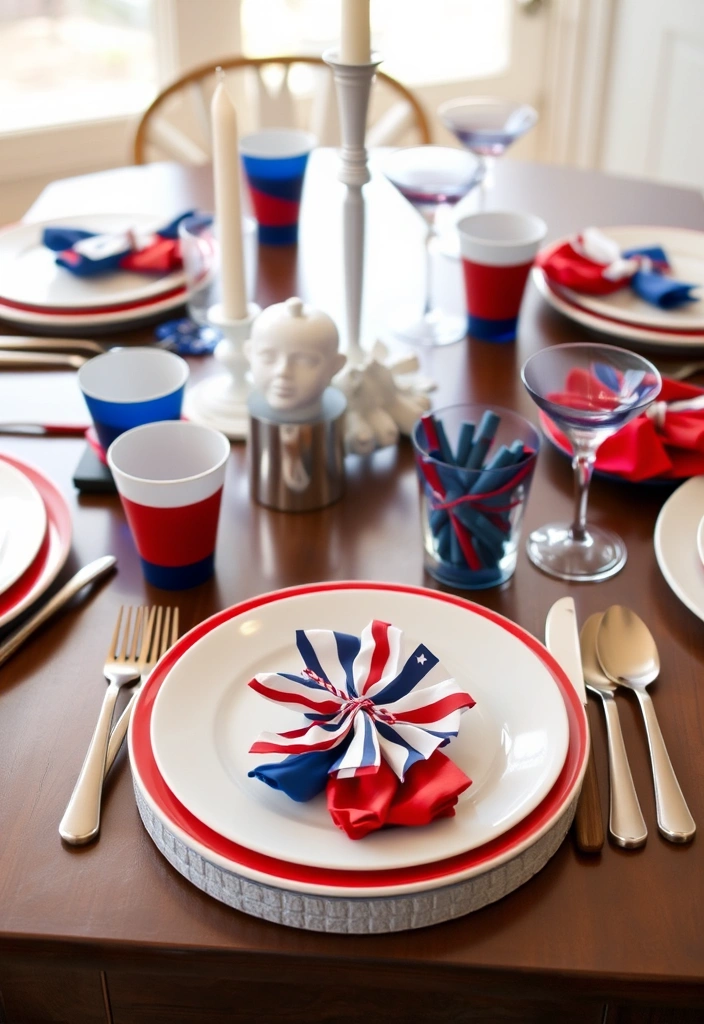 15 Memorable Outdoor Memorial Day Decoration Ideas for the Ultimate Backyard Bash (#4 Is a Must-See!) - 10. Themed Tableware