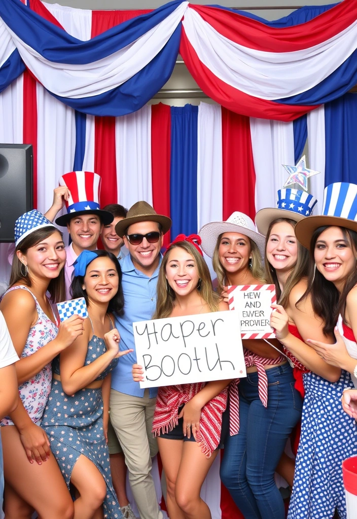 15 Memorable Outdoor Memorial Day Decoration Ideas for the Ultimate Backyard Bash (#4 Is a Must-See!) - 7. Memorial Day Photo Booth