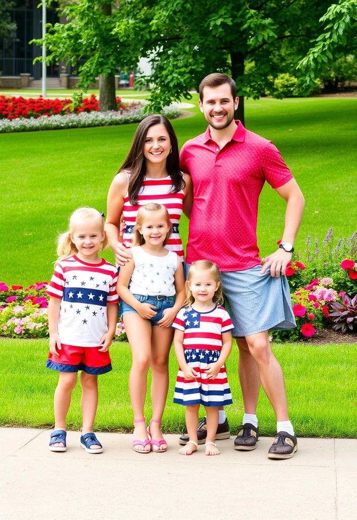 16 Creative Memorial Day Photography Ideas to Capture Family Memories (You’ll Love #4!) - 5. Themed Dress Code