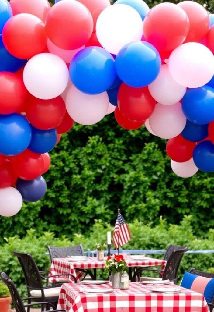 20 Memorial Day Party Ideas That'll Make Your BBQ the Talk of the Town! - 16. Festive Balloon Decorations