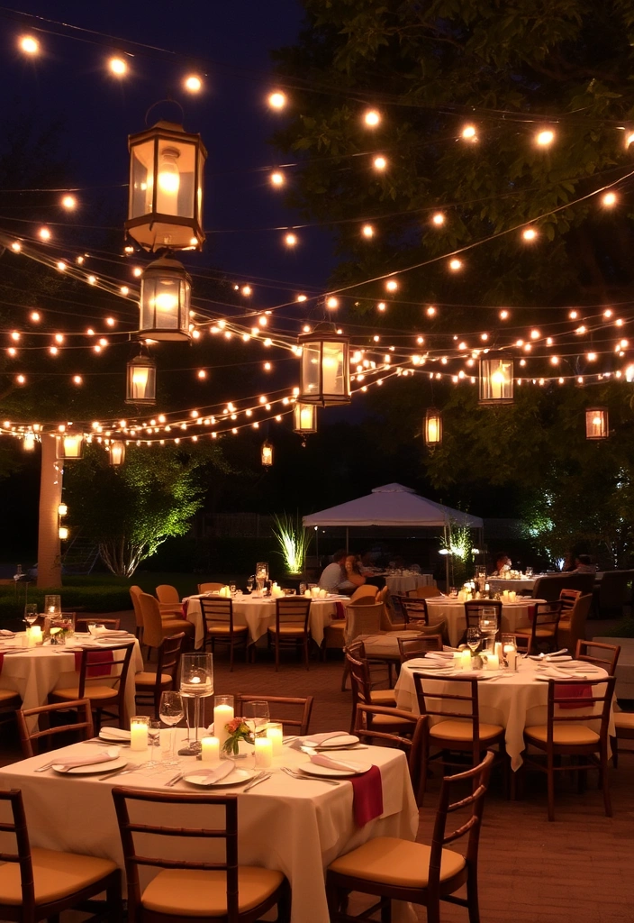 20 Memorial Day Party Ideas That'll Make Your BBQ the Talk of the Town! - 17. Outdoor Dining Under the Stars