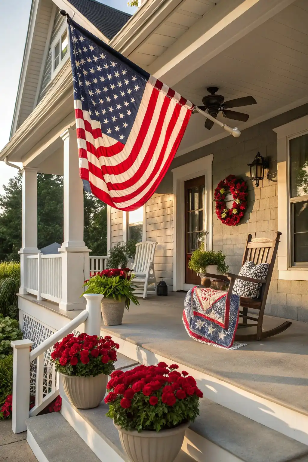 A Welcoming Tribute: The Patriotic Porch