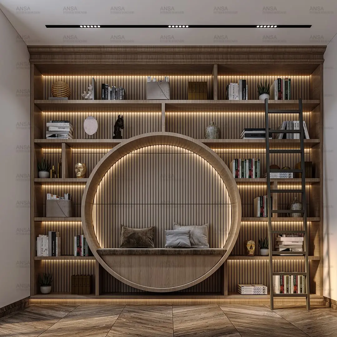 Bookshelf-Style Integrated Lighting for Versatile Storage