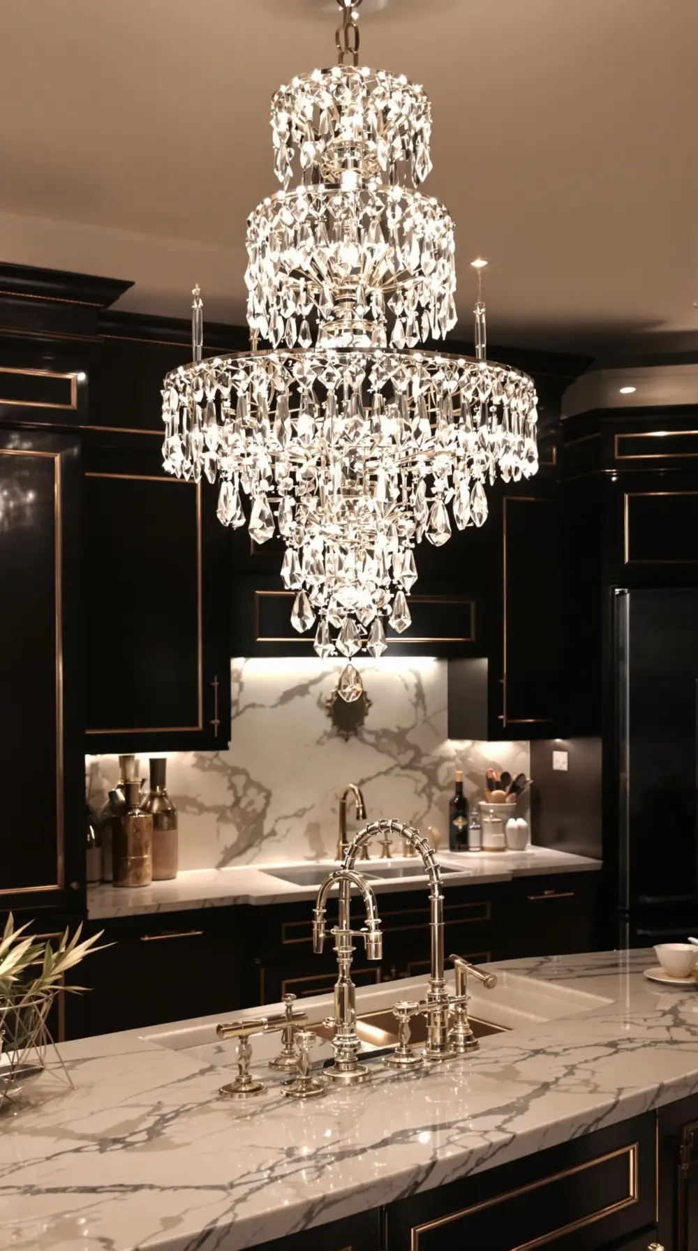 Chandelier Over Sink