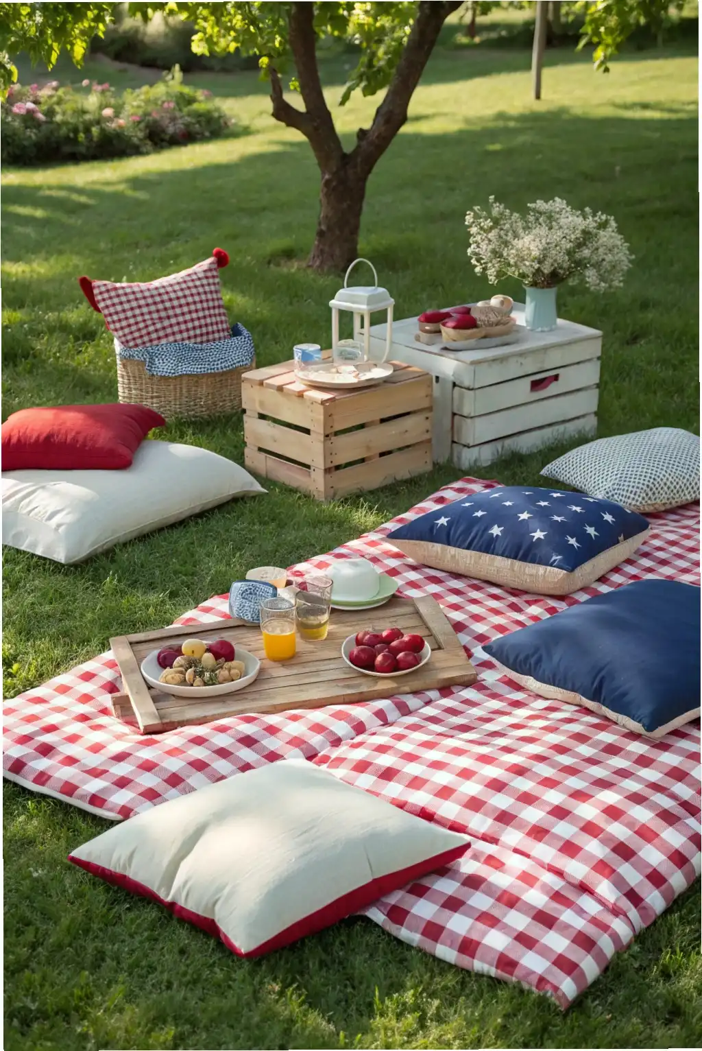 Cozy Gingham Picnic Zone