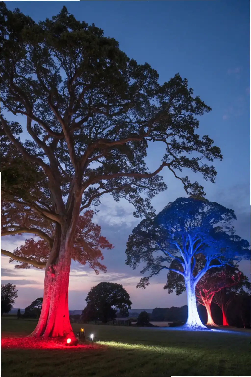 Dramatic Patriotic Tree Lighting