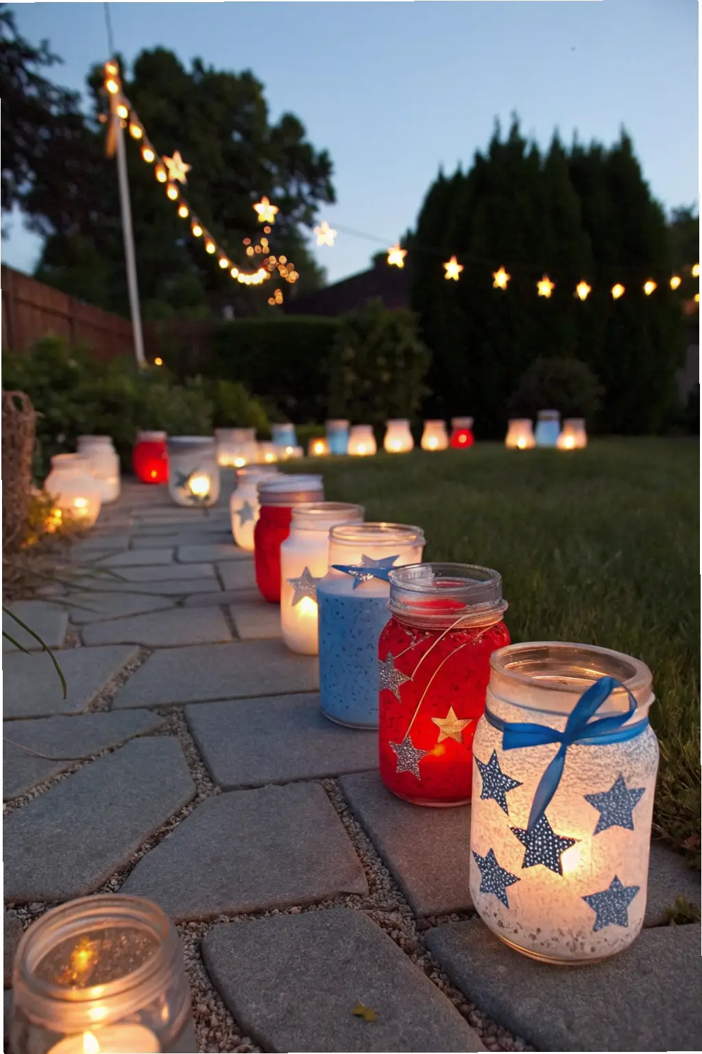 Illuminated Mason Jar Luminaries