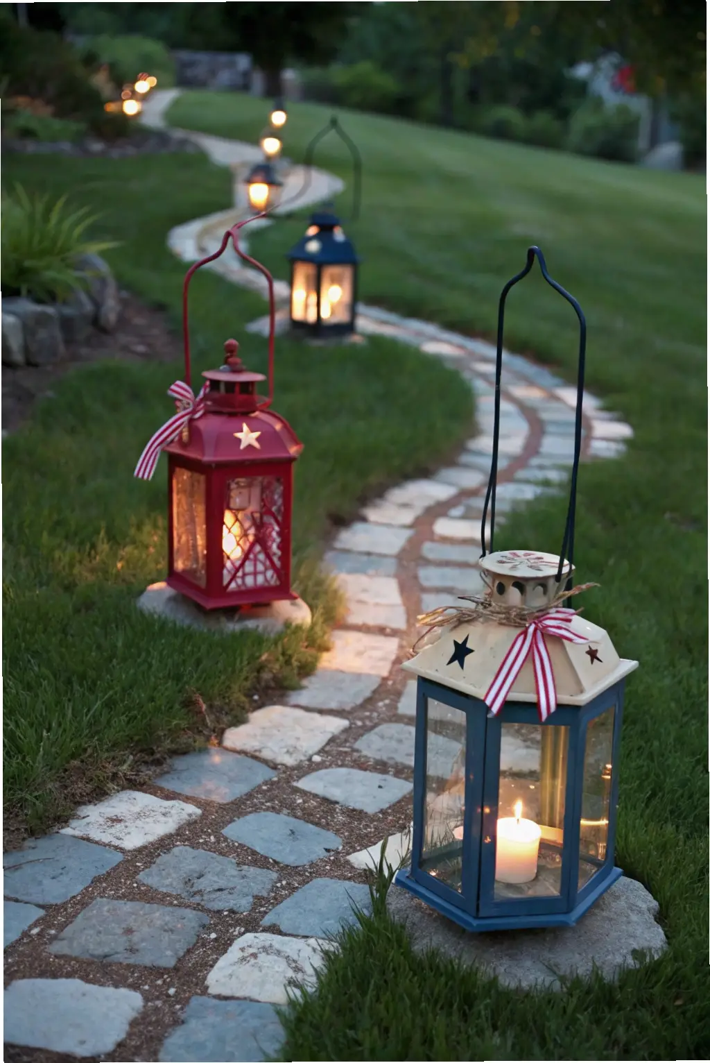 Illuminated Patriotic Pathway