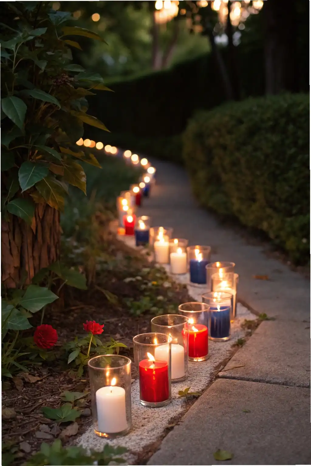 Illuminated Patriotic Pathway