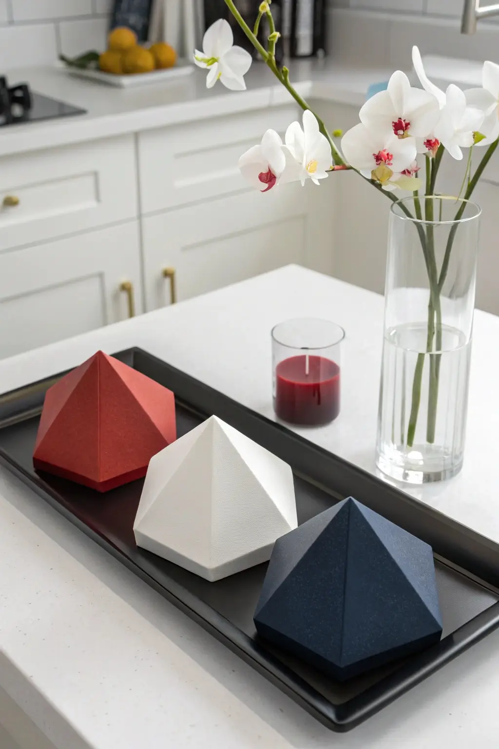 Modern Geometric Patriotic Display
