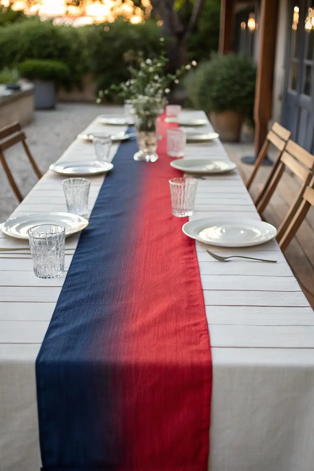 Ombre Patriotic Table Runner