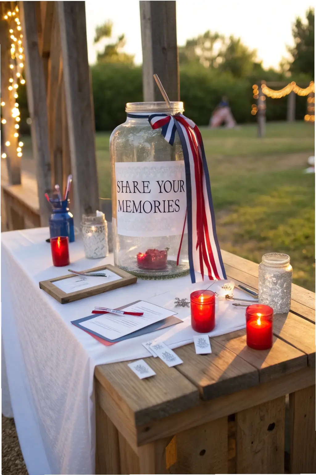Outdoor Memorial Day Tribute Station