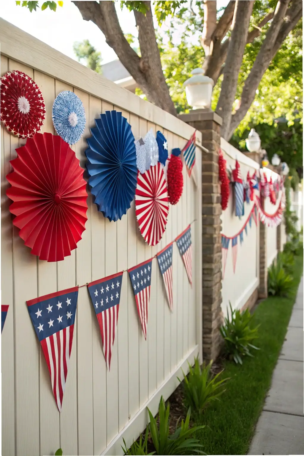 Patriotic Fence Decor