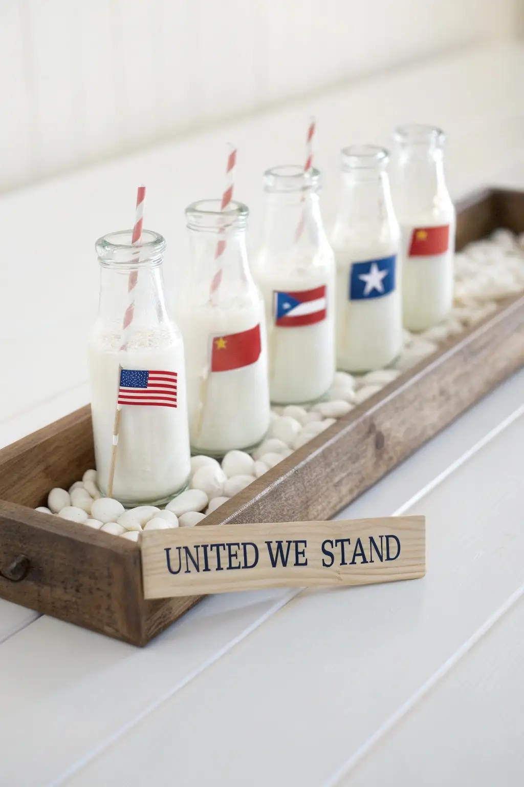 Patriotic Milk Bottle Salute