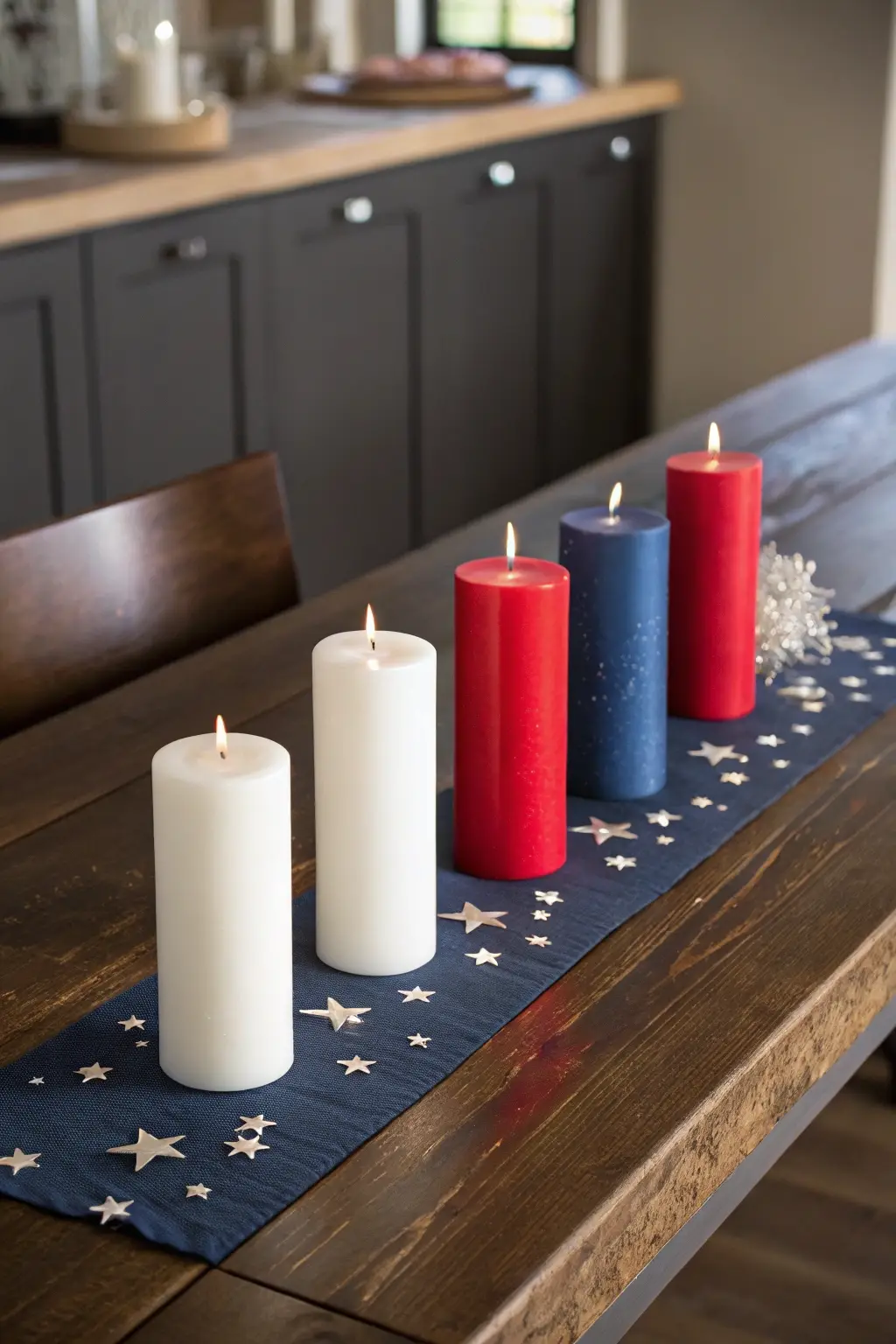 Patriotic Pillar Candle Runner