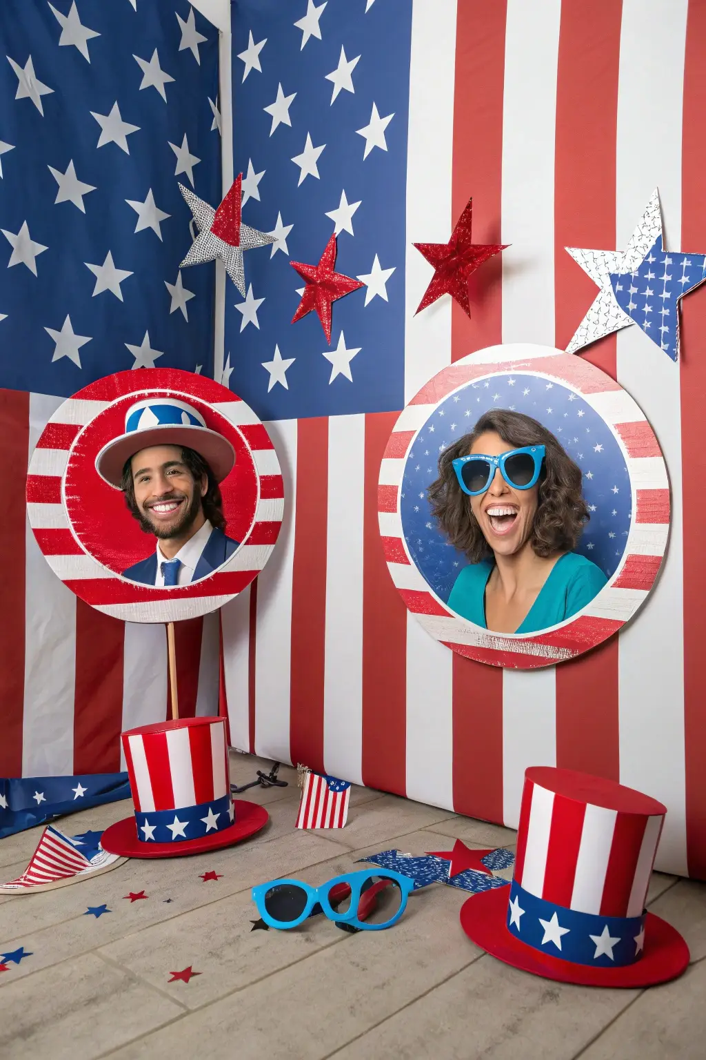Playful Patriotic Photo Booth