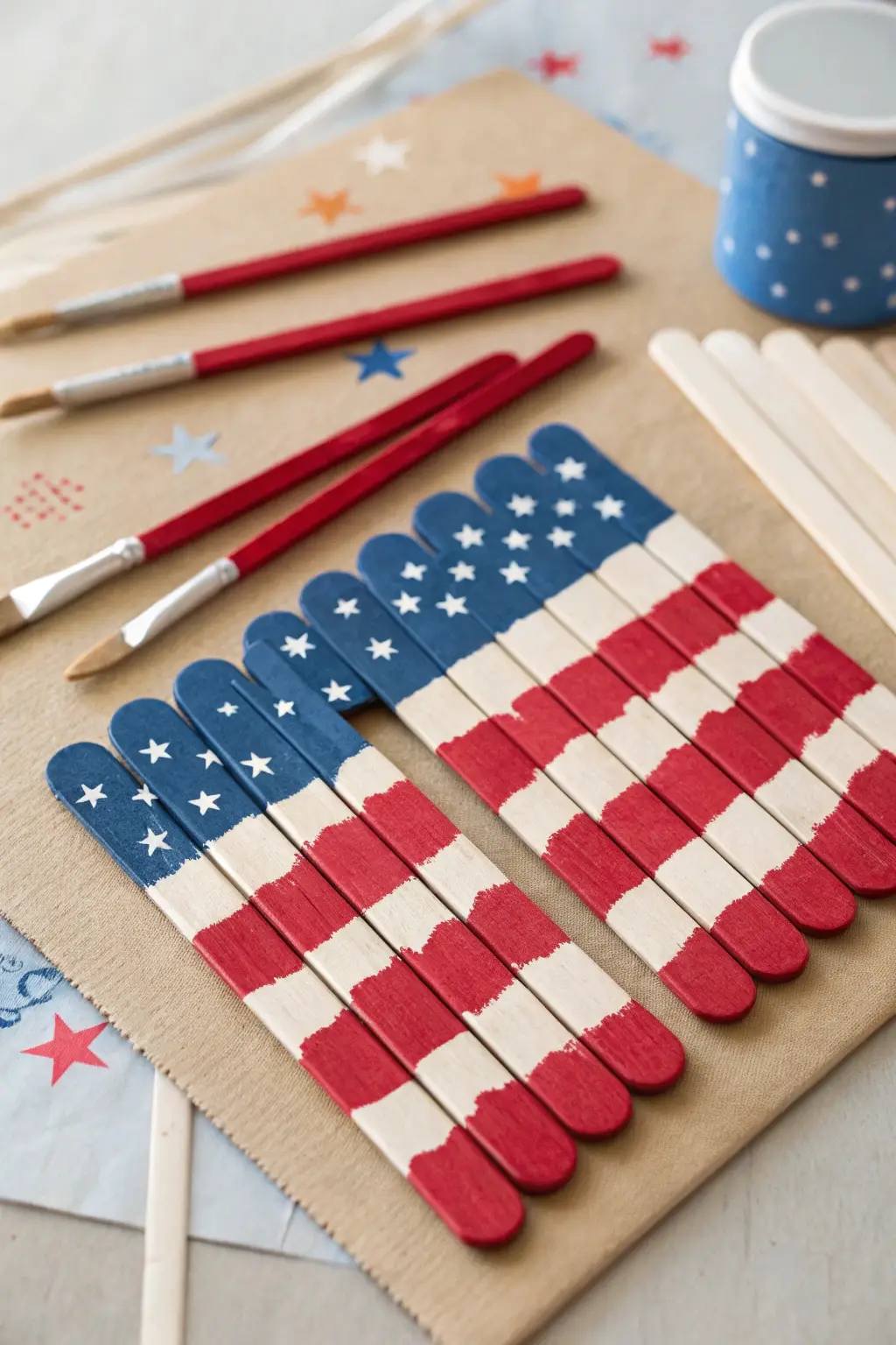 Popsicle Stick Flags