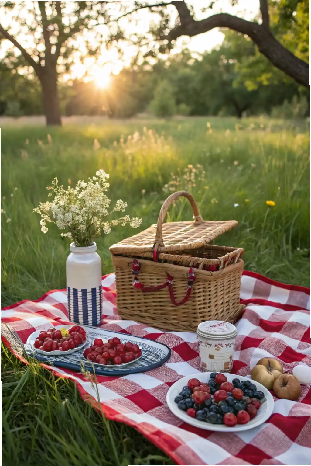 Red, White, and Delicious Picnic Spread