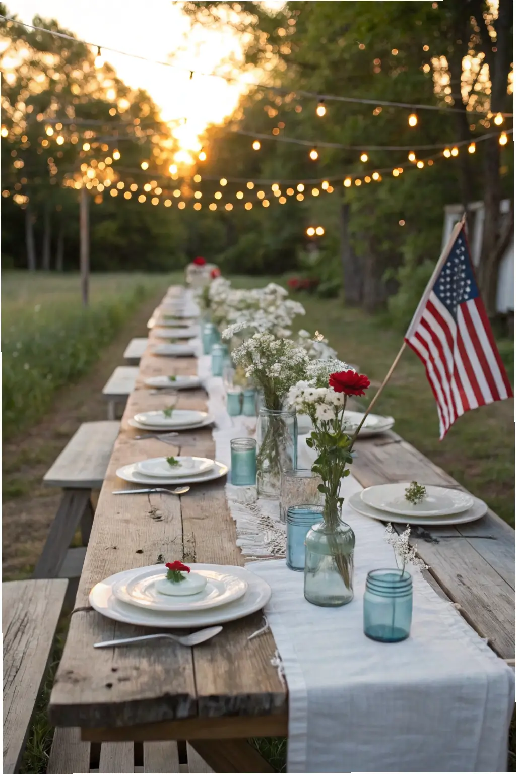 Rustic Charm Meets Patriotic Spirit