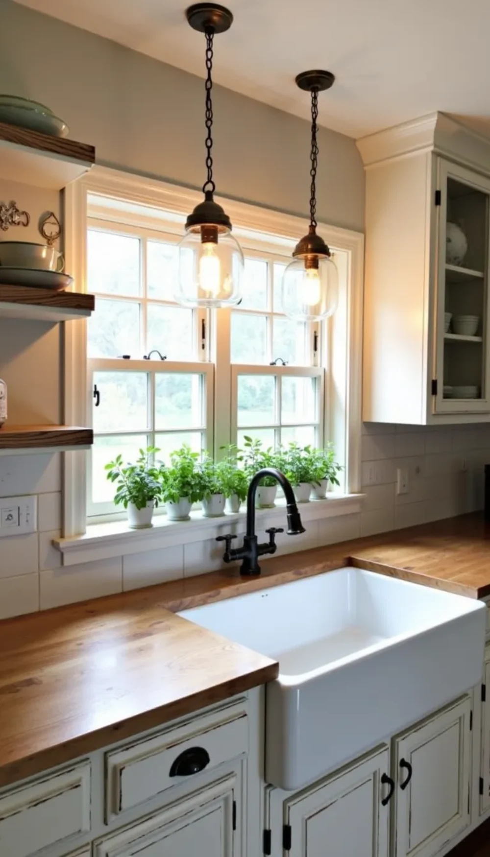 Rustic Farmhouse Bell Jar Pendants