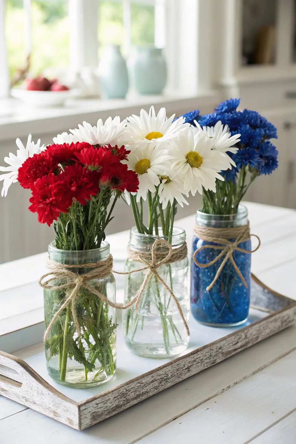 Rustic Mason Jar Flower Trio